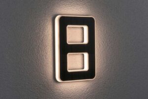 Produktbild von Paulmann – Outdoor Solar House Number 8 LED 0.2W with Replaceable Battery in Black