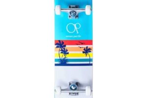 Bild von Ocean Pacific Sunset Complete Skateboard (White/Blue)  – White;Blue – Size: 8.25″