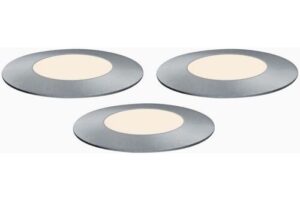 Bild von Paulmann – Plug & Shine Outdoor Mini Recessed Floor Spotlight Expansion Set in Silver