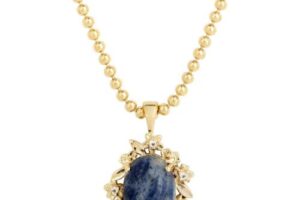 Produktbild von Margot Fox Demeter’s Romance Sodalite & Topaz Floral Pendant Necklace – female